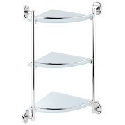 Полиця для ванної Kroner KRM Elbe-ACG2907-3 кутова скло CV022867