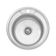 Мийка для кухні Kroner KRP Satin-49008180 ⌀49 см нержавіюча сталь CV022766