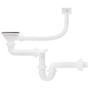 Сифон для кухонного миття Kroner KRP Siphon-010 3½''х40/50 мм пластик/нержавіюча сталь CV031203