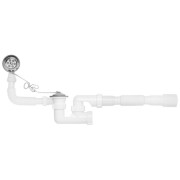 Сифон із переливом для ванни Kroner KRP BS03 1½х40/50 з ревізією пластик/нержавіюча сталь CV032063