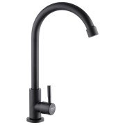 Кран для кухни на одну воду Kroner KRP Edelstahl Klassisch SCH098 однорычажный черный CV032173