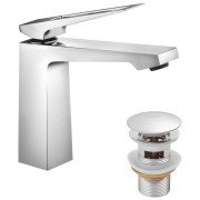 Змішувач для раковини Kroner KRP Ersel-C0110BV з донним клапаном хром CV035471