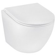 Унітаз підвісний Kroner Harz KH493736WHIR 35,5х49 см із кришкою Soft-Close фаянс білий CV029609