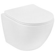 Унітаз підвісний Kroner Harz KH483632WHIT Tornado 36х48 см з кришкою Soft-Close фаянс білий CV032967