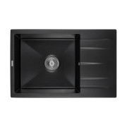 Мийка для кухні Granado Navia 77,5х49,5 см нанограніт black shine gr3801
