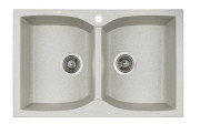 Мойка для кухни Granado Cordoba двойная 77,5х49 см наногранит gris 1208