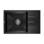 Мийка для кухні Granado Navia 77,5х49,5 см нанограніт black shine gr3801