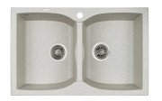 Мийка для кухні Granado Cordoba подвійна 77,5х49 см нанограніт gris 1208