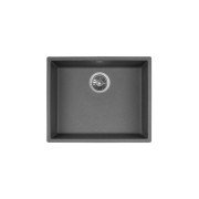 Мийка для кухні Granado Under top L під стільницю 60,6х45,6 см нанограніт графіт gr3509