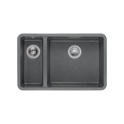 Мойка для кухни Granado Under top double под столешницу 70,5х44,5 см наногранит графит gr3409