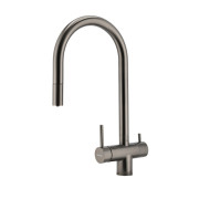 Смеситель для кухни Granado Ferrol под фильтр с выдвижным изливом PVD black gz0701PVD