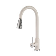 Смеситель для кухни Granado Campo Lux с выдвижным изливом gris gz0508L