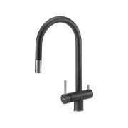 Змішувач для кухні Granado Ferrol під фільтр із висувним виливом black shine gz0701
