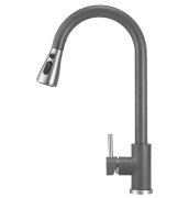 Змішувач для кухні Granado Campo Lux з висувним виливом grafito gz0509L