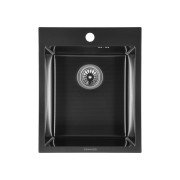 Мийка для кухні Granado Pravia 40,8х49,8 см нержавіюча сталь S201 black honeycomb GS01201BH