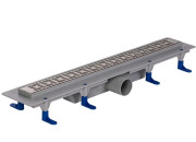 Жолоб водостічний Styron з решіткою Domino 600 мм нержавіюча сталь STY-Do-60