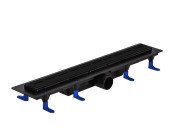 Желоб водосточный Styron с решеткой Line 600 мм нержавеющая сталь черный STY-Li-60-FF