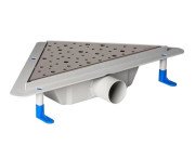 Зливний трап для душу Styron із решіткою Drops нержавіюча сталь STY-DF