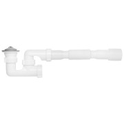 Сифон для душового піддону Kroner KRP ST02 з ревізією пластик/нержавіюча сталь CV032070