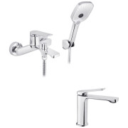 Набор смесителей для ванной Kroner Makon-C060 + смеситель Makon-C010 хром CVS30157