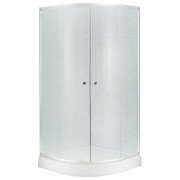 Душевая кабина Kroner KRP HarzCFF9090 90х90 см профиль сатин рефленное стекло CV029560