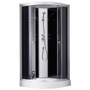 Душевой бокс Kroner KRP EnzoWDCTF9090 90х90 см профиль сатин тонированное серое стекло CV029572