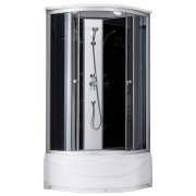 Душевой бокс Kroner KRP EnzoSDCTG9090 90х90 см профиль сатин тонированное серое стекло CV031572