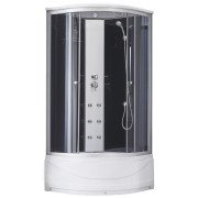 Душевой бокс Kroner KRP ArmadaSDCTG9090 90х90 см профиль сатин тонированное серое стекло CV031574