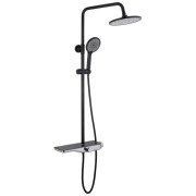Душова стійка Kroner KRP Armada-SCH065 зі змішувачем та душовим гарнітуром хром/чорний CV033878