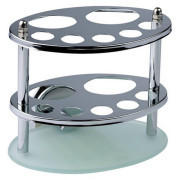 Тримач для зубних щіток та пасти Kroner KRM Elbe-ACG2918 хром/білий CV022905