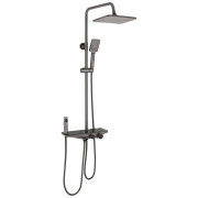 Душова стійка Kroner KRP Armada-GRP066 із змішувачем та душовим гарнітуром графіт CV033880