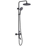 Душевая стойка Kroner KRP Edelstahl Klassisch-SCH063 со смесителем и душевым гарнитуром черный CV025650