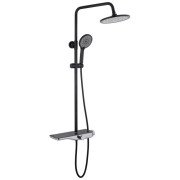Душевая стойка Kroner KRP Armada-SCH065 со смесителем и душевым гарнитуром хром/черный CV033878