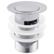 Донний клапан для раковини Kroner KRM C962-1 з переливом латунь хром CV022945