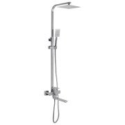 Душова стійка для ванни Kroner KRP Edelstah lKubus-ESG064 із змішувачем та душовим гарнітуром нержавіюча сталь CV035451