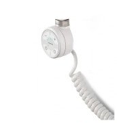 Тен для сушки для рушників Terma Moa 400 Вт кабель спіральний з вилкою RAL 9016 білий WEMOA04T916U