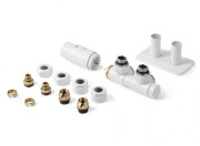 Комплект вентилей интегрированный термостатический Terma Twins All in One правый белый мат TGETTWINPKS96