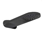 Верхній душ зі стіни Bossini Sydney 200х498 мм матовий чорний I00571000073008