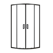 Душовий куточок Ravak Domospa SLCP4-90 90х90 см профіль чорний матовий скло transparent RKUC500027