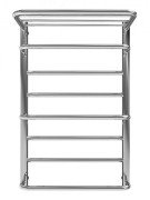 Водяна сушка для рушників Mario Inox Люксор 770х530/500 з полицею нержавіюча сталь хром 4820258987108