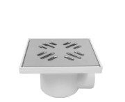 Зливний трап для душу Styron із решіткою 147х147 мм нержавіюча сталь STY-508-3