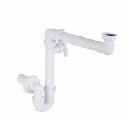 Сифон для кухонной мойки Styron пластик белый STY-641