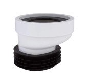 Патрубок для унитаза Styron со смещением на 20 мм резина белый STY-530-20