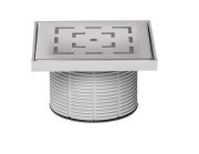 Надставка для зливного трапу Styron із решіткою Mozaik 146х146 мм нержавіюча сталь STY-505-MOZAIK
