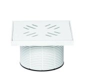 Надставка для зливного трапу Styron із решіткою 176х176 мм пластик білий STY-504-M-F