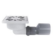 Зливний трап для душу Styron з решіткою 102х102 мм нержавіюча сталь STY-508-50