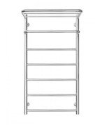 Водяна сушка для рушників Mario Inox Hotel 970х530/500 з полицею нержавіюча сталь хром 4820258986811