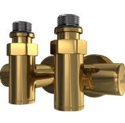 Кран кутовий під ТЕН для сушки для рушників Mario 1/2 золото сатин 4820258988754