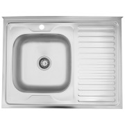 Мойка для кухни Kroner KRP Satin-6080L06160 80х60 см крыло справа нержавеющая сталь CV022825