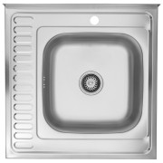 Мийка для кухні Kroner KRP Satin-6060R06160 60х60 см крило зліва нержавіюча сталь CV022824